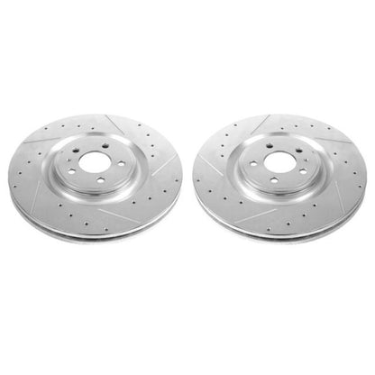 PowerStop Power Stop 13-14 Ford Mustang Front Drilled & Slotted Rotor - Pair