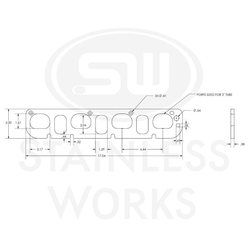 Stainless Works Hemi 5.7L/6.1L/6.4L D-Port Shaped Header 304SS Exhaust Flanges 2in Primaries