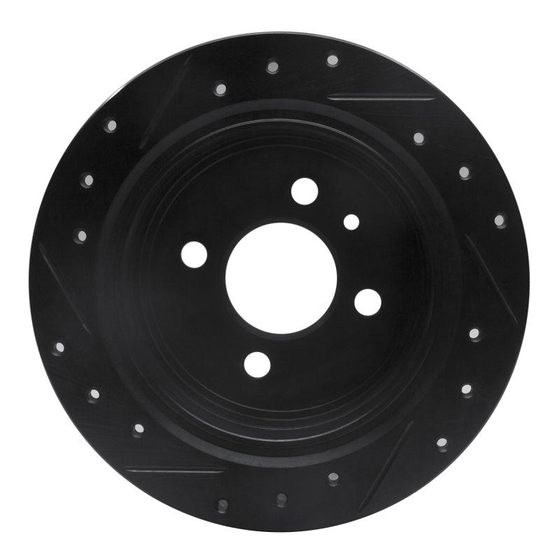 R1 Concepts R1 84-91 BMW 325I (USA/Canada) Rear Right Drilled & Slotted Black Brake Rotor