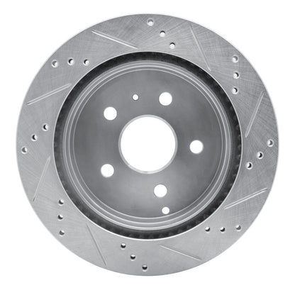 R1 Concepts R1 09-20 Chevrolet Express 4500 Rear Left Drilled & Slotted Silver Brake Rotor
