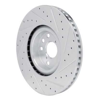 R1 Concepts R1 11-25 Lexus GS300 Left Front Drilled & Slotted Silver Brake Rotor