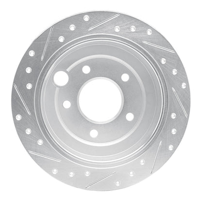 R1 Concepts R1 95-02 Mazda Millenia Rear Right Drilled & Slotted Silver Brake Rotor