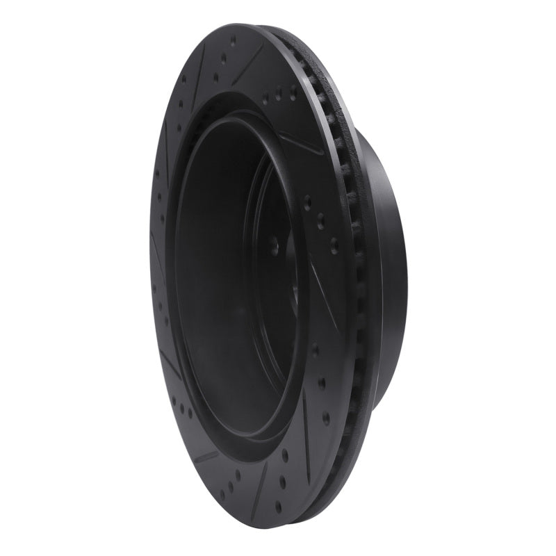 R1 Concepts R1 04-06 Ford E-150 Club Wagon Rear Right Drilled & Slotted Black Brake Rotor