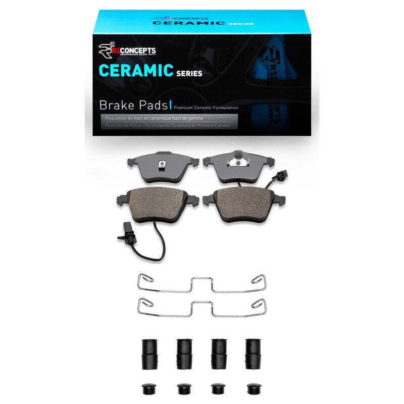 R1 Concepts R1 01-05 Audi A6 Quattro Front Ceramic Pads & Hardware Kit