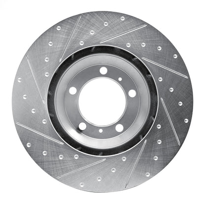 R1 Concepts R1 17-23 Porsche Panamera Right Front Drilled & Slotted Silver Brake Rotor