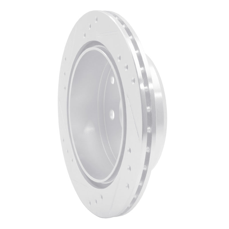 R1 Concepts R1 82-85 Toyota Celica Rear Right Drilled & Slotted Silver Brake Rotor