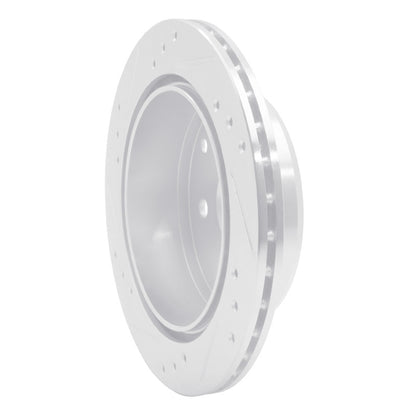 R1 Concepts R1 82-85 Toyota Celica Rear Right Drilled & Slotted Silver Brake Rotor