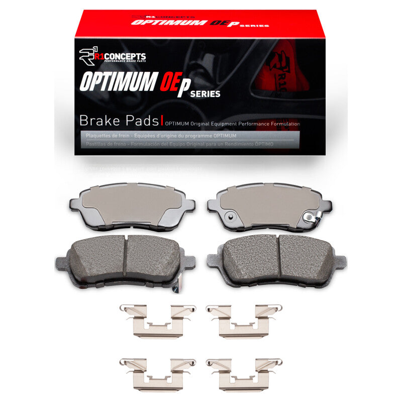 R1 Concepts R1 11-19 Ford Fiesta (USA/Canada) Front Optimum OE Brake Pads & Hardware Kit