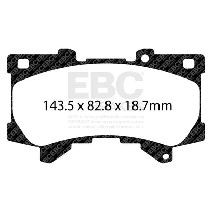 EBC 2022+ Lexus LX600 3.5TT Extra Duty Front Brake Pads