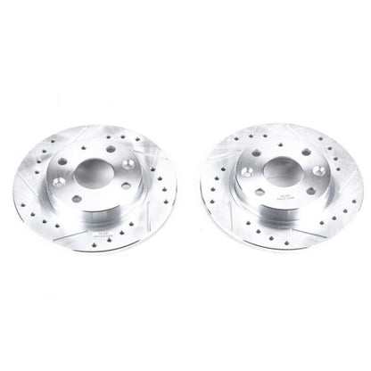 PowerStop Power Stop 90-93 Mazda Miata Rear Evolution Drilled & Slotted Rotors - Pair