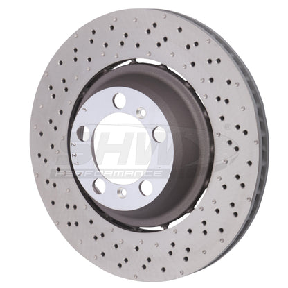 SHW Performance SHW 18-19 Porsche 911 GT3 4.0L w/o Ceramics Left Rear Drill-Dimp LW Brake Rotor (99135240780)