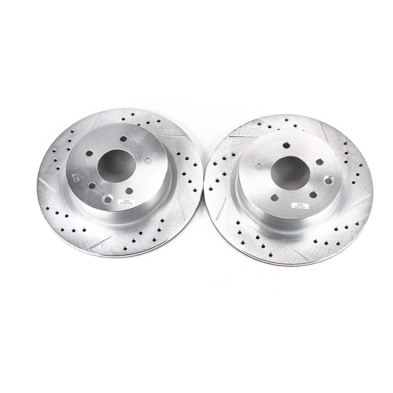 PowerStop Power Stop 08-12 Infiniti EX35 Rear Evolution Drilled & Slotted Rotors - Pair