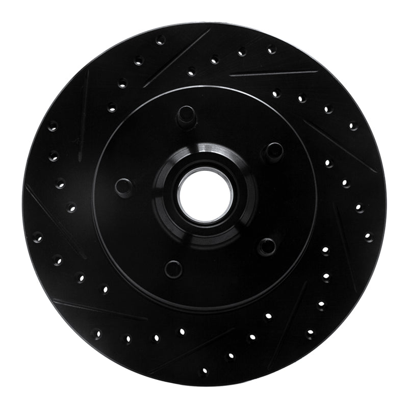 R1 Concepts R1 86-92 Jeep Wagoneer Front Left Drilled & Slotted Black Brake Rotor