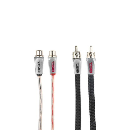 DS18 Level 3 RCA Wire Y Connector 1 Male to 2 Female Black + Red Kit