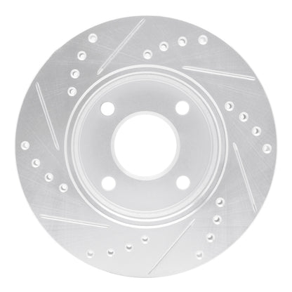 R1 Concepts R1 00-15 Ford Ecosport (Mexico) Front Right Drilled & Slotted Silver Brake Rotor