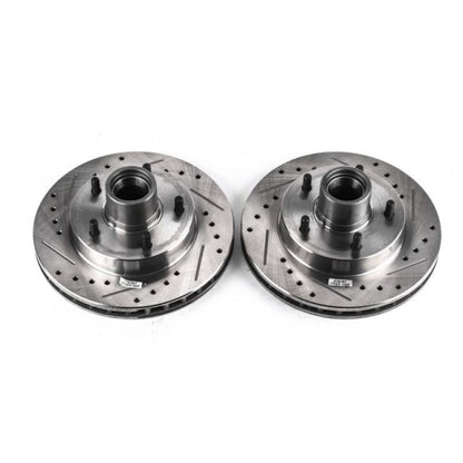 PowerStop Power Stop 79-81 Buick Century Front Evolution Drilled & Slotted Rotors - Pair