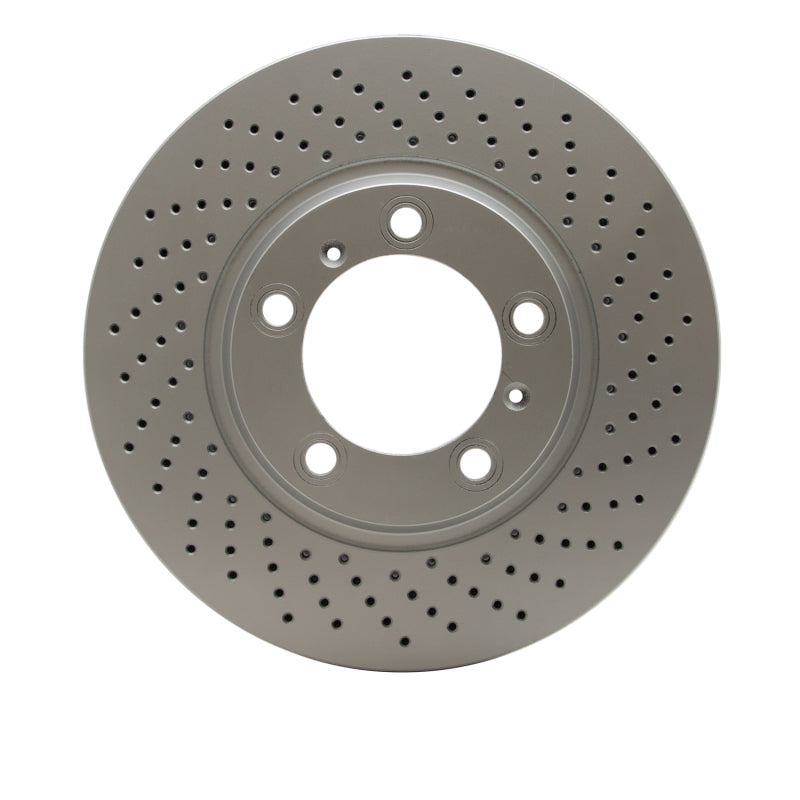 DFC 99-23 Porsche 718 Cayman Right Front Drilled GeoSPEC Coated Rotor
