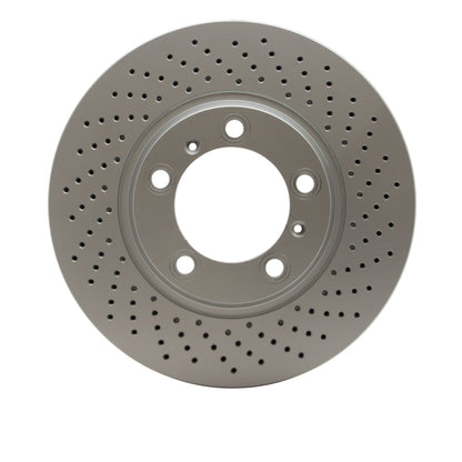 DFC 99-23 Porsche 718 Cayman Right Front Drilled GeoSPEC Coated Rotor