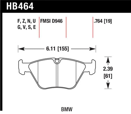 Hawk Performance Hawk BMW 330Ci/330i/330Xi/M3/X3/Z4 DTC-70 Front Race Pads