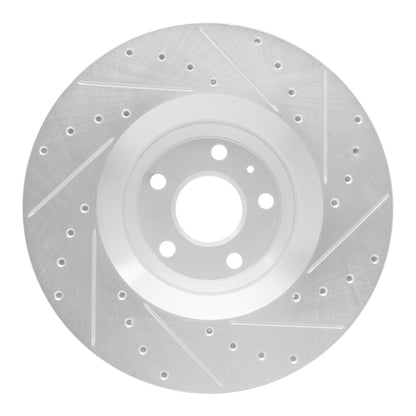 R1 Concepts R1 08-11 Audi TTS Quattro Front Left Drilled & Slotted Silver Brake Rotor
