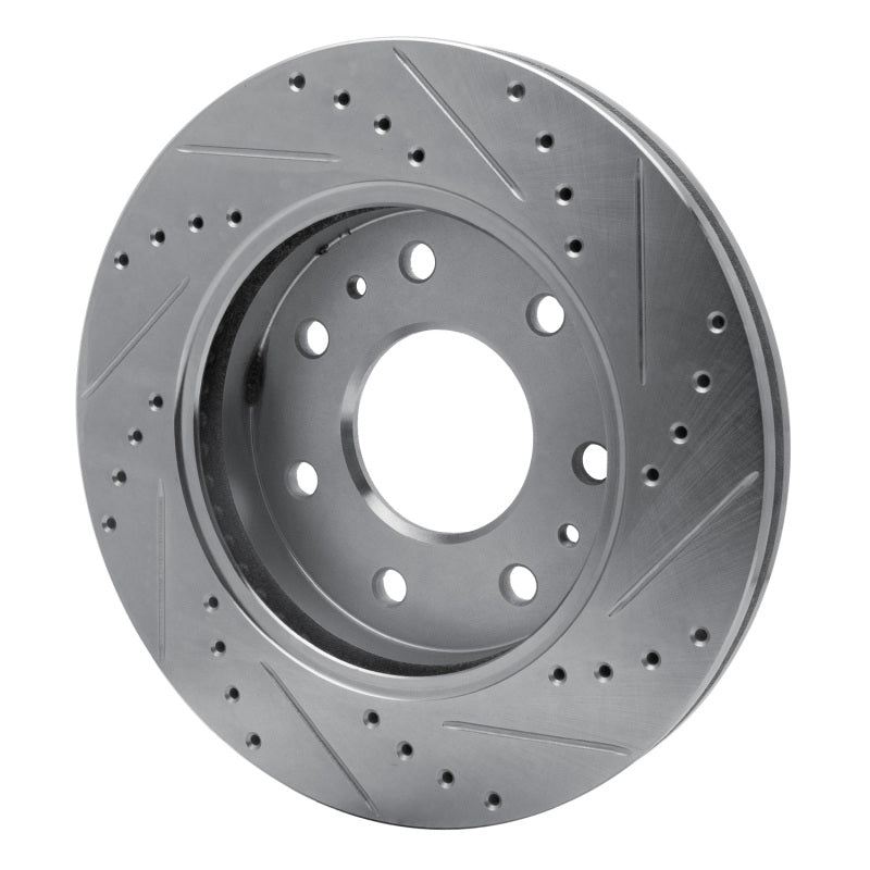 R1 Concepts R1 09-09 Ford F-150 RWD Front Left Drilled & Slotted Silver Brake Rotor