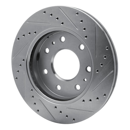 R1 Concepts R1 09-09 Ford F-150 RWD Front Left Drilled & Slotted Silver Brake Rotor