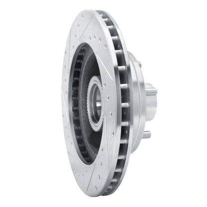 R1 Concepts R1 90-02 Chevrolet ASTRO Front Right Drilled & Slotted Silver Brake Rotor