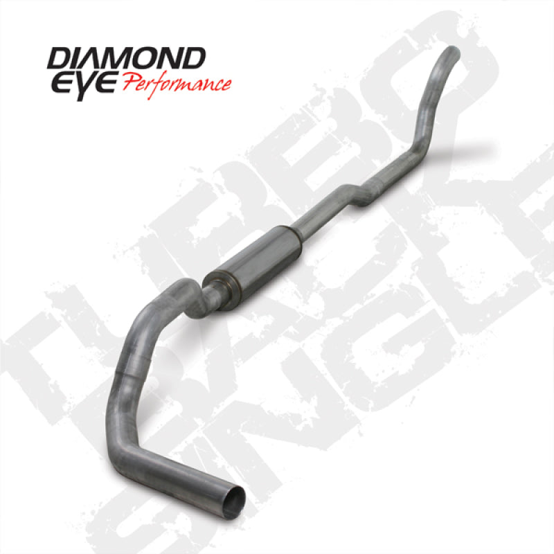 Diamond Eye Performance Diamond Eye KIT 4in Turbo Back SGL AL: 2-WHEEL DRIVE ONLY 89-93 DODGE CUMMINS 5.9L