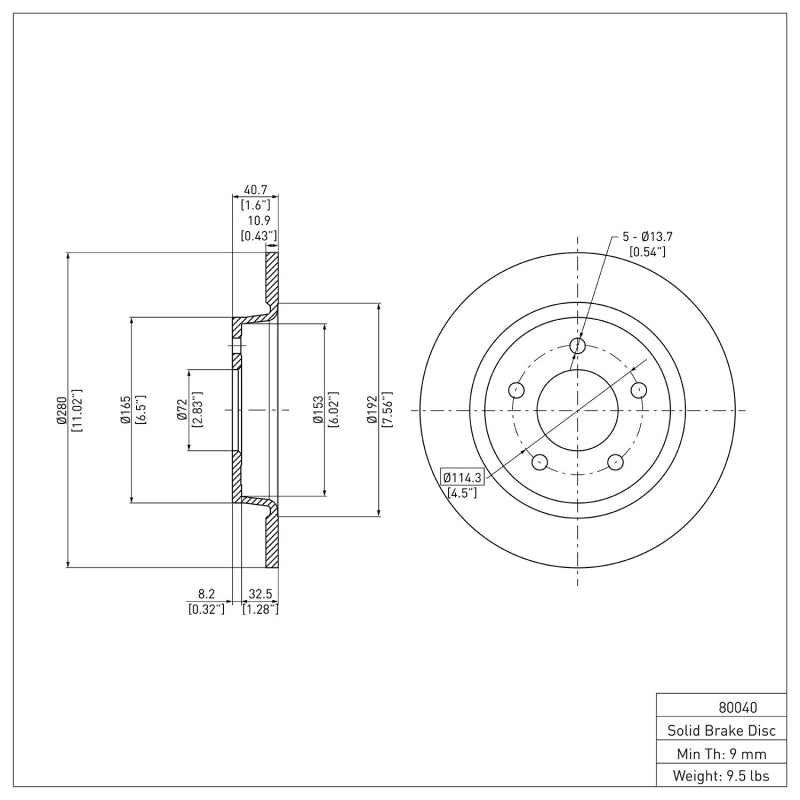 DFC 04-13 Mazda 3 Rear Brake Rotor