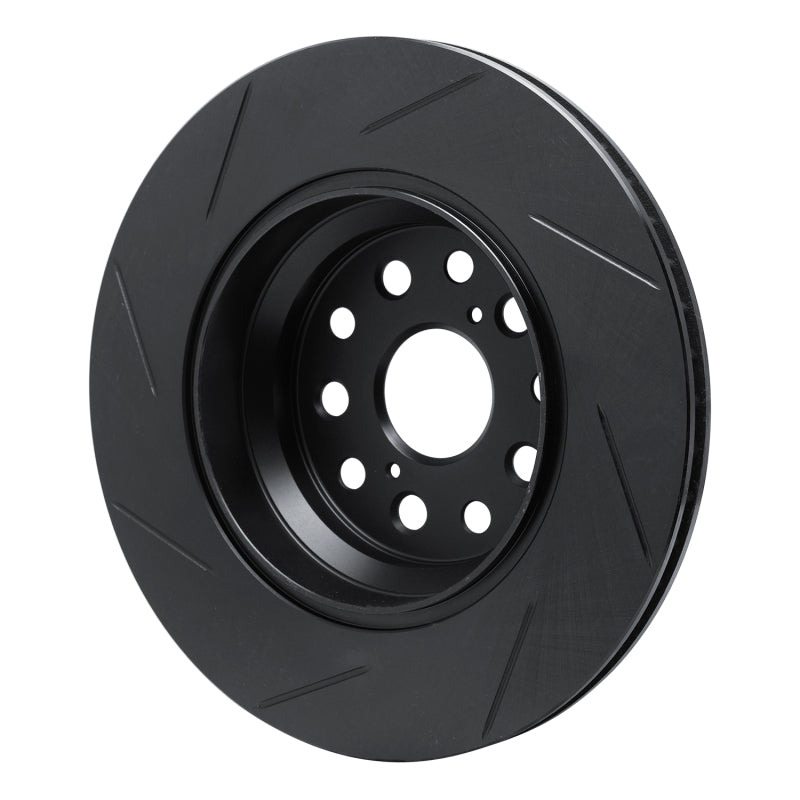 R1 Concepts R1 07-21 Lexus LS460 Rear Right Slotted Black Brake Rotor