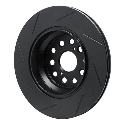 R1 Concepts R1 07-21 Lexus LS460 Rear Right Slotted Black Brake Rotor