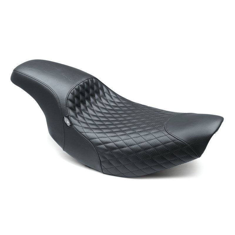 Mustang Motorcycle Mustang 14-21 Indian Chieftain,Chief,Dk Horse,Master,Indian Tripper 1PC Seat w/Diam Stitch - Black