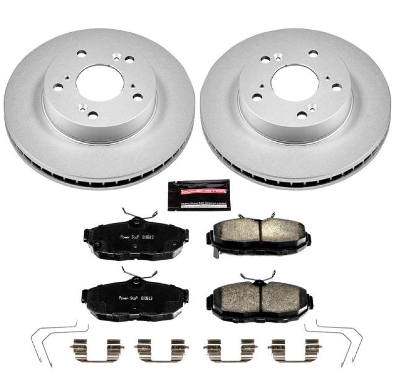 PowerStop Power Stop 12-15 Honda Civic Front Z17 Evolution Geomet Coated Brake Kit