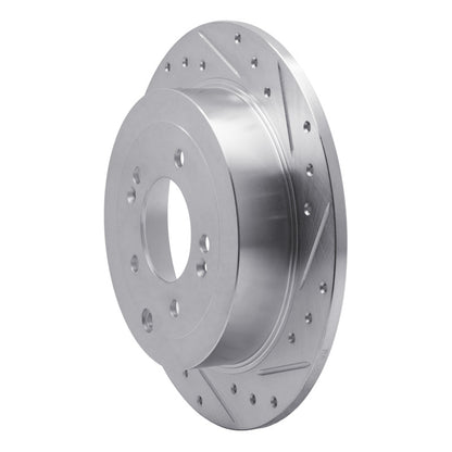 R1 Concepts R1 16-22 Hyundai TUCSON Rear Right Drilled & Slotted Silver Brake Rotor