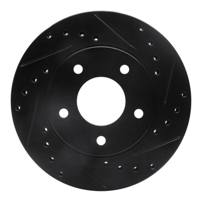 R1 Concepts R1 88-96 Buick Regal Front Right Drilled & Slotted Black Brake Rotor
