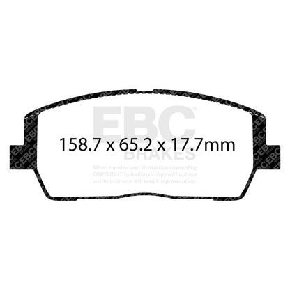 EBC 2019+ Hyundai Palisade 3.8L Ultimax Front Brake Pads