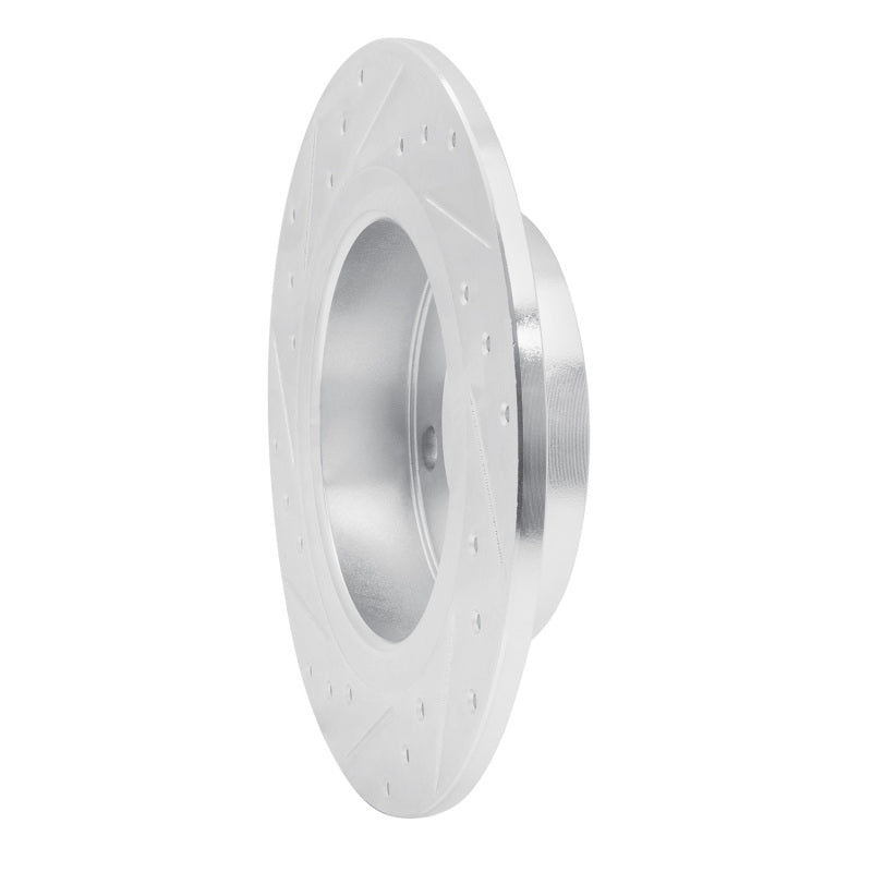 R1 Concepts R1 11-16 Mini Cooper Paceman Rear Right Drilled & Slotted Silver Brake Rotor