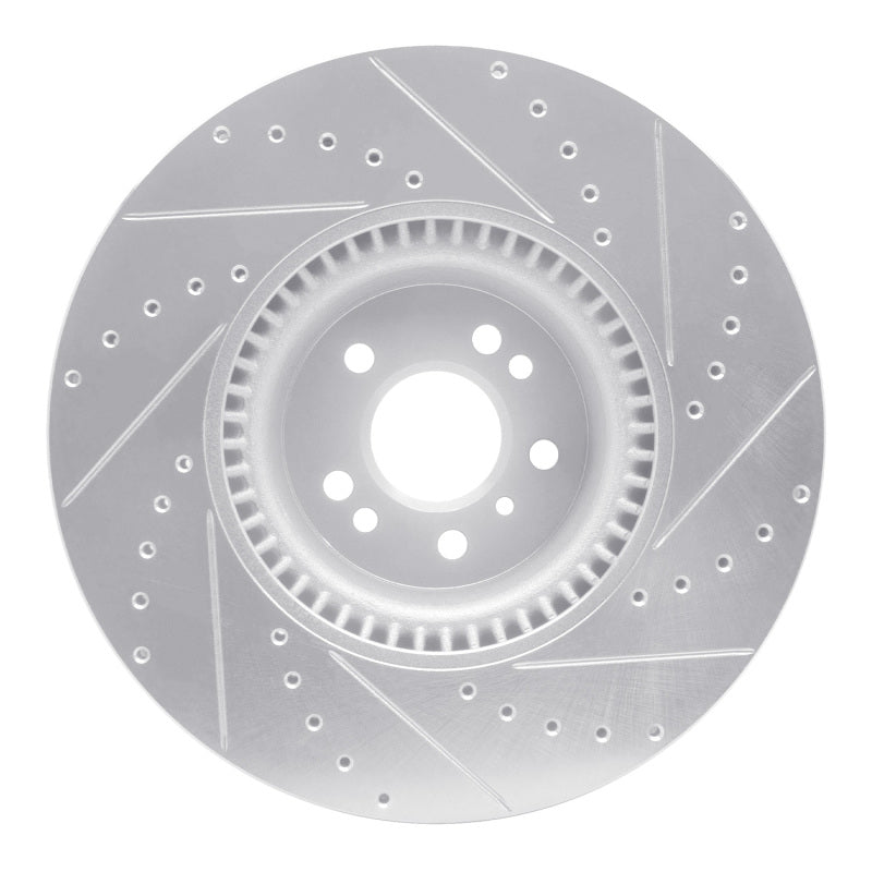 R1 Concepts R1 07-09 Mercedes-Benz GL320 Front Left Drilled & Slotted Silver Brake Rotor