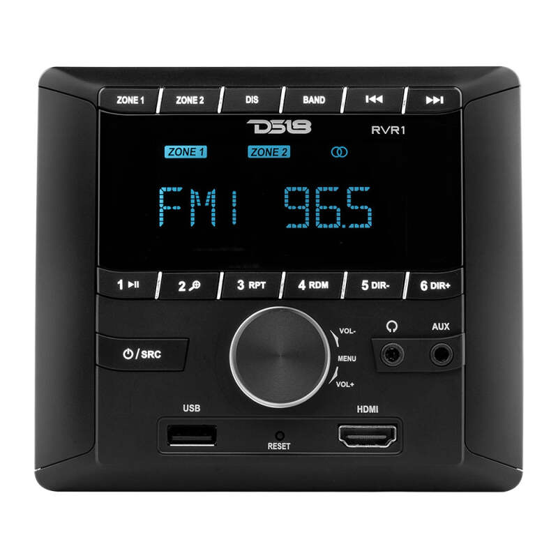 DS18 RV and Trailer Headunit w/ 2.75in LCD screen 2 Zones 4 volts Output HDMI BT RDS 4 x 50 Watts