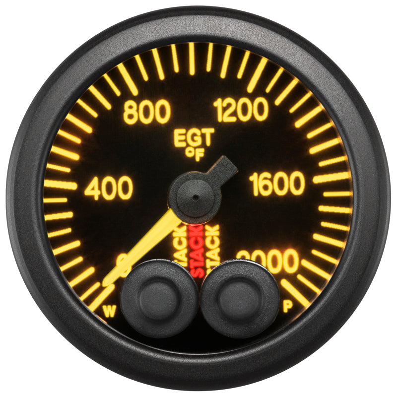 Autometer Stack 52mm 0-2000 Deg F Pro-Control Exhaust Gas Temp Gauge - Black