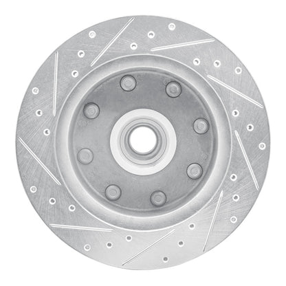 R1 Concepts R1 78-97 Dodge B200 / B200 Van / B250 Front Right Drilled & Slotted Silver Brake Rotor