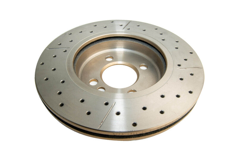DBA 02-06 Mini Cooper Front Street Series Drilled & Slotted Rotor w/Gold Hat