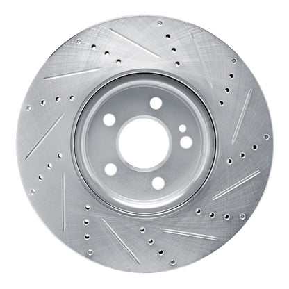 R1 Concepts R1 19-25 Mercedes-Benz CLA250 Front Left Drilled & Slotted Silver Brake Rotor
