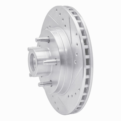 R1 Concepts R1 84-87 Lincoln CONTINENTAL Front Right Drilled & Slotted Silver Brake Rotor
