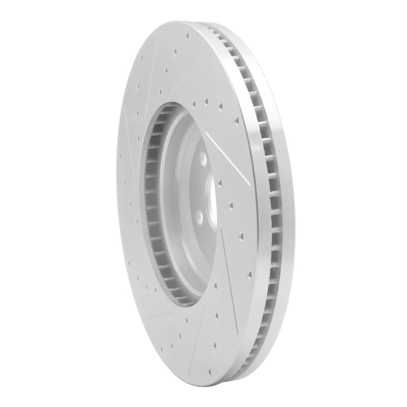 R1 Concepts R1 20-25 Jaguar E-Pace Front Right Drilled & Slotted Silver Brake Rotor