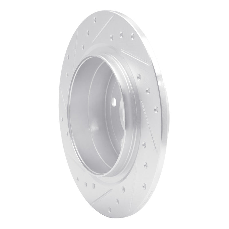 R1 Concepts R1 99-10 Saab 9-5 Rear Right Drilled & Slotted Silver Brake Rotor
