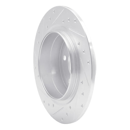 R1 Concepts R1 99-10 Saab 9-5 Rear Right Drilled & Slotted Silver Brake Rotor