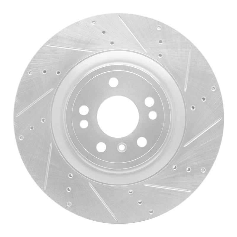 R1 Concepts R1 12-19 Mercedes-Benz GLE400 Front Right Drilled & Slotted Silver Brake Rotor