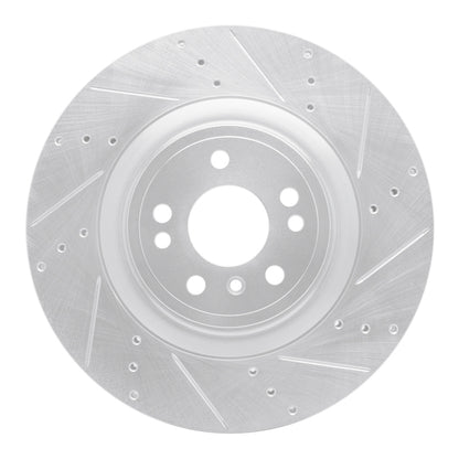 R1 Concepts R1 12-19 Mercedes-Benz GLE400 Front Right Drilled & Slotted Silver Brake Rotor