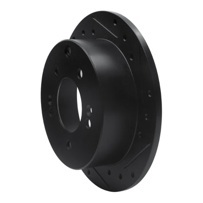 R1 Concepts R1 10-13 Kia Soul Rear Right Drilled & Slotted Black Brake Rotor